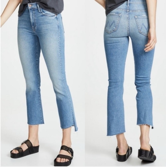 Mother The Insider Crop Step Fray Jeans Shoot To Thrill Size 28 - Picture 1 of 14
